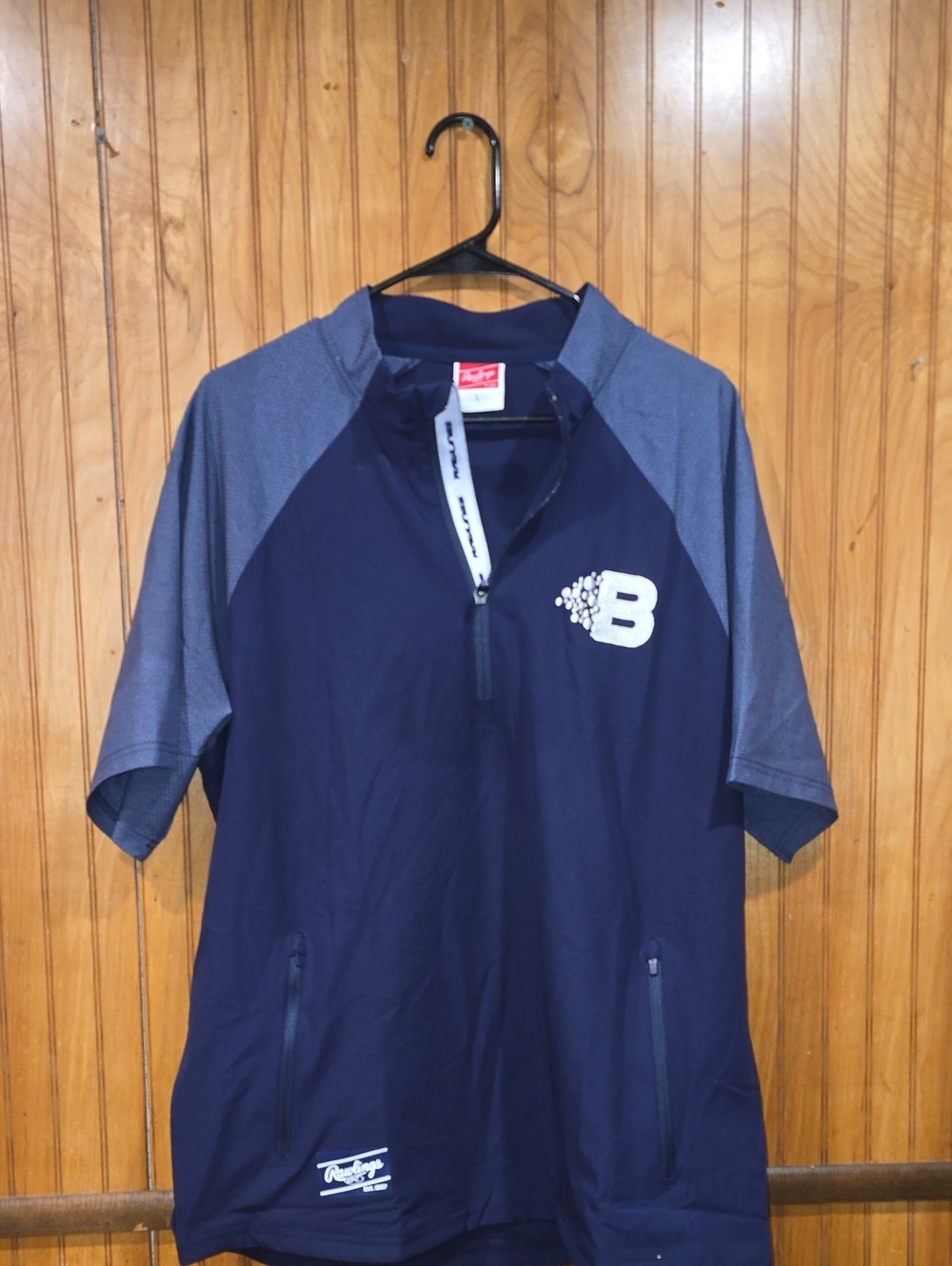 Blue Rawlings ColorSync Short Sleeve Cage Jacket With B Logo On Chest Size L